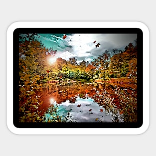 Pond Reflections Sticker